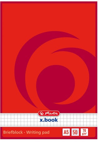 Herlitz 0110536 X.Book Bloc Notes A5 matematica 50 file (70gr./mp), spirala, 4008110110530