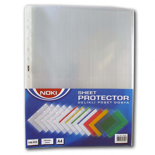 Noki NK5443075 Set 100 mape/file protectie documente A4 crystal 75 microni, 8693245067277
