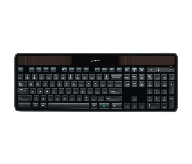 Logitech 920-002929 K750 Solar Wireless Keyboard, Black, 5099206025707