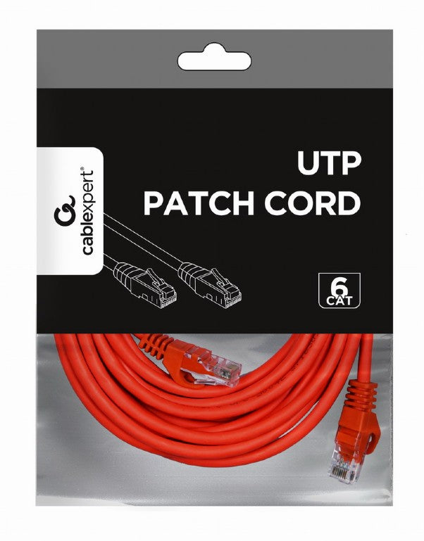 Gembird PP6U-5M/R Patch Cord UTP Cat.6 5m cupru-aluminiu rosu, 8716309045407 8716309093149 8716309093163