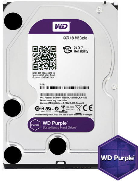 Western Digital WD30PURZ HDD intern WD, 3.5", 3TB, PURPLE, SATA3, 5400rpm, 64MB, Surv, 0718037856735 WD30PURZ-85GU6Y0