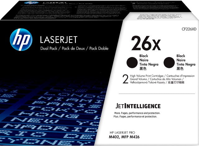 HP CF226XD Set 2 cartuse toner No.26X negru high capacity, 2x9k, 190780576106