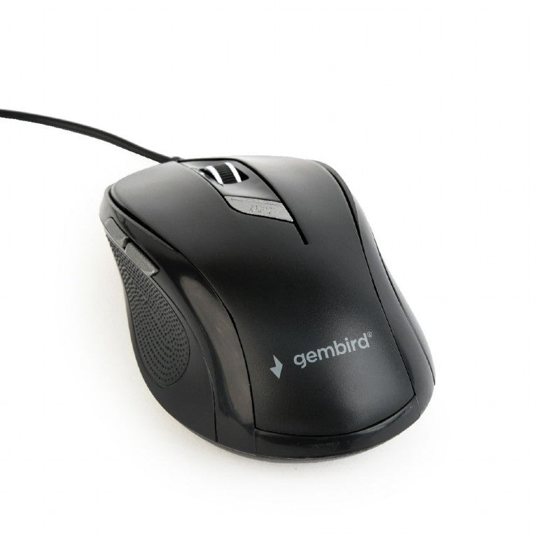 Gembird MUS-6B-01 Mouse optic, 1600dpi, 6 butoane, 1 rotita scroll, USB, black, 8716309104296