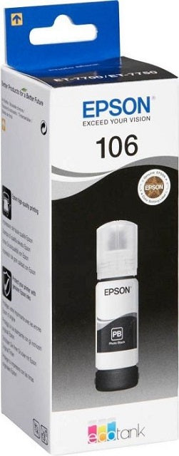 Epson C13T00R140 Rezerva cerneala 106 photo black, 70 ml pentru L7160, L7180