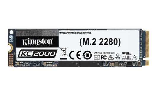 Kingston SKC2000M8/1000G SSD Kingston, KC 2000, 1TB, M.2 2280, R/W speed: up to 3,200/2,200MB/s