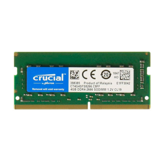 CRUCIAL CT4G4SFS8266 DRAM 4GB DDR4 2666 MT/s (PC4-21300) CL19 SR x8 SODIMM 260pin, 649528787286