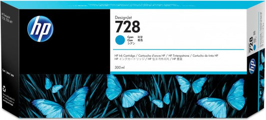 HP F9K17A No. 728 Cartus inkjet cyan ORIGINAL, 300 ml