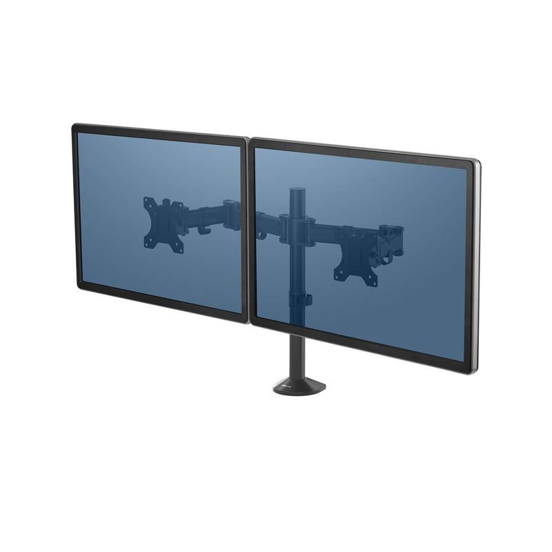 Fellowes 8502601 Reflex Dual Monitor Arm brat monitor dublu maxim 2 x 27inch si 8 Kg, 50043859748483 043859748488