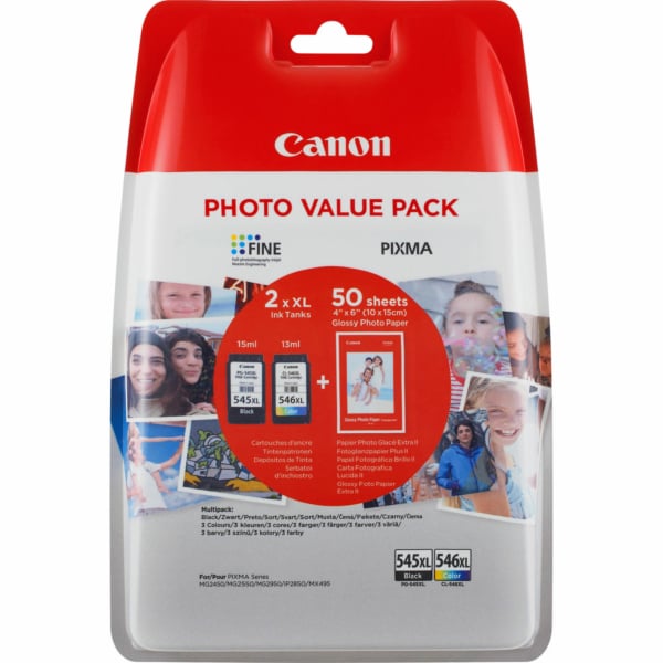 Canon 8286B006 PG-545XL + CL-546XL Photo Value Pack, cartuse cerneala negru si color, 8714574630793