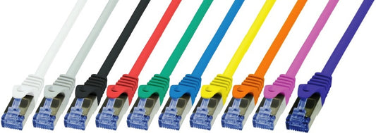 LogiLink CQ3027S Patch Cord S/FTP 10G, Cat6A, Shielded RJ45 plugs, LSZH, 0.5m, 4052792020632