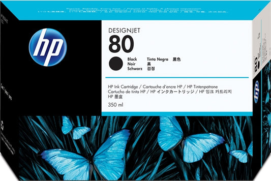 HP C4871A Cartus ink no. 80 350ml negru pt. DesignJet| high yield