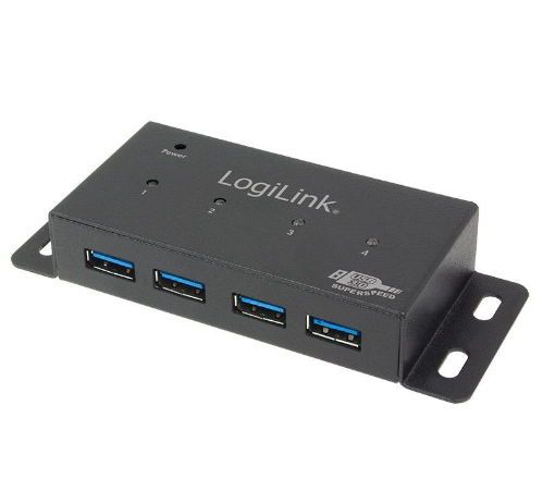 LogiLink UA0149 HUB extern 4 porturi USB 3.0, conectare prin USB 3.0, alimen