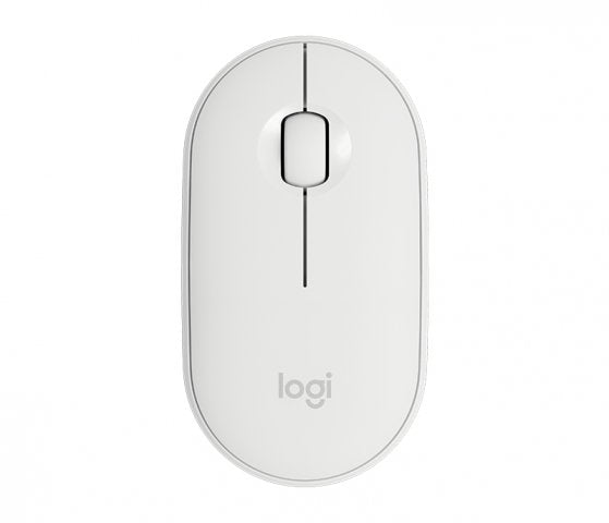 Logitech 910-005716 Pebble M350 Wireless/Bluetooth Mouse, Silent, Slim, Off-White, 5099206085657