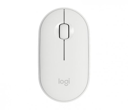 Logitech 910-005716 Pebble M350 Wireless/Bluetooth Mouse, Silent, Slim, Off-White, 5099206085657