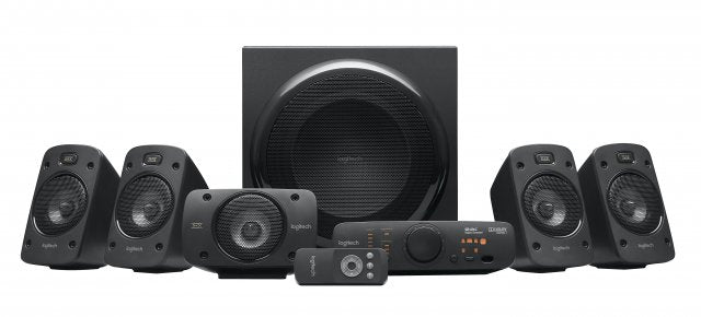 Logitech 980-000468 Z906 Surround Sound Speakers 5.1, 500W RMS (4 x 67W, 1 x 165W, 1 x 67W), 5099206023536