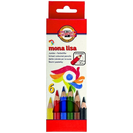 Koh-I-Noor K3371-06ML Set 6 creioane colorate, Mona Lisa Jumbo, 8593539192916