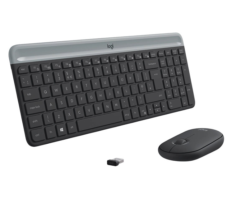 Logitech 920-009204 MK470 Wireless Keyboard si Mouse Combo, Grafit, US, 5099206086609