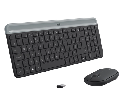 Logitech 920-009204 MK470 Wireless Keyboard si Mouse Combo, Grafit, US, 5099206086609