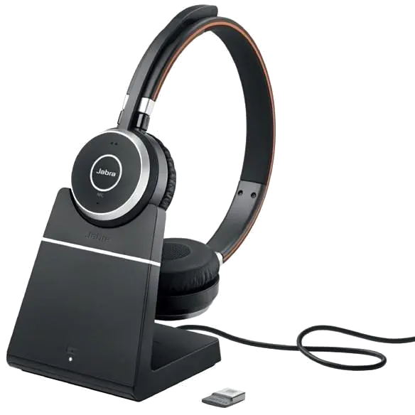 Jabra 6599-823-399 Casca EVOLVE 65 MS fara fir cu suport, Binaural, On-Ear, conectare USB, 5706991020663