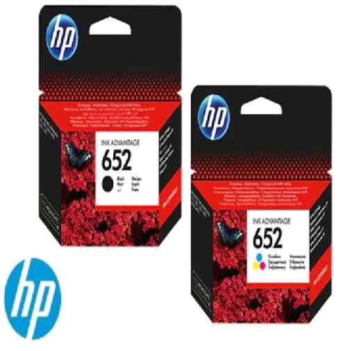 HP F6V25AE +F6V24AE Pachet cartuse 652 original-1 cartus negru F6V25AE + 1 cartus color F6V24AE