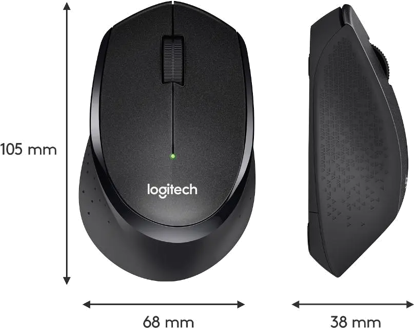 Logitech 910-004909 M330 Silent Plus, Optical Wireless Mouse, 1000dpi, USB, Black, 5099206066670