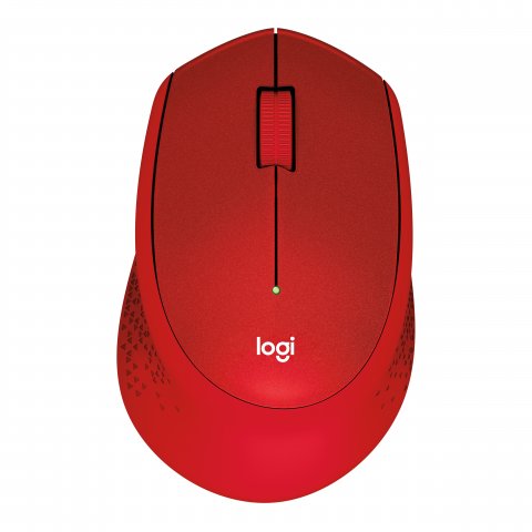 Logitech 910-004911 M330 Silent Plus, Optical Wireless Mouse, 1000dpi, USB, Red, 5099206066694