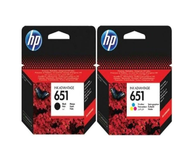 HP 2074121241 Bundle 2 cartuse negru si color no. 651 originale