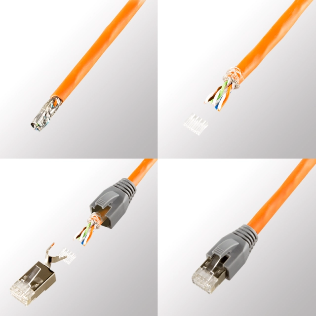 LogiLink MP0033 Set 50 mufa RJ-45 modulara pentru cablu cat7, cat6A si cat6, 4052792033083