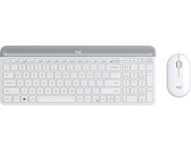 Logitech 920-009205 MK470 Kit tastatura si mouse wireless, Slim profile, White, US, 5099206086616