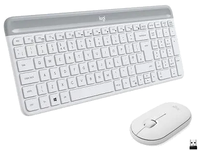 Logitech 920-009205 MK470 Kit tastatura si mouse wireless, Slim profile, White, US, 5099206086616