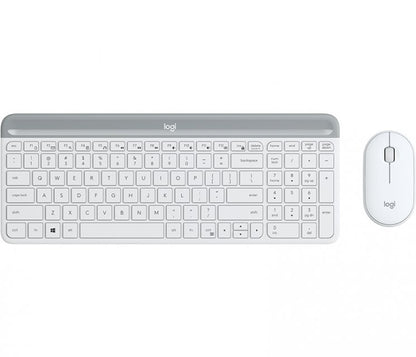 Logitech 920-009205 MK470 Kit tastatura si mouse wireless, Slim profile, White, US, 5099206086616