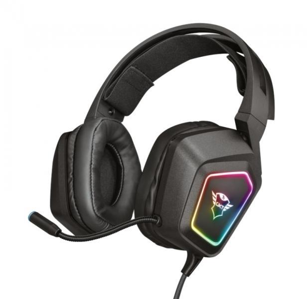 Trust 23191 GXT 450 Blizz RGB casti gaming cu fir sunet 7.1 surround cablu 2m USB, 8713439231915