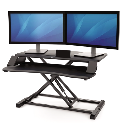 Fellowes 8091001 Corsivo Sit Stand Workstation Black