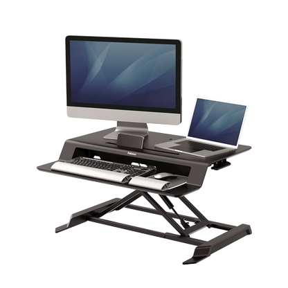 Fellowes 8215001 Lotus LT Sit-Stand Workstation Black