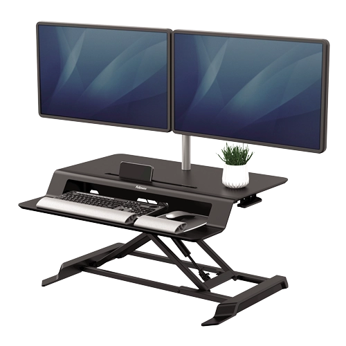 Fellowes 8215001 Lotus LT Sit-Stand Workstation Black