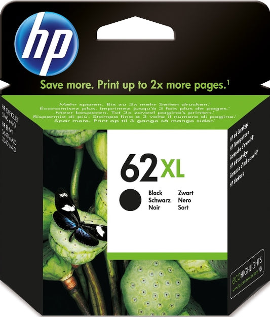 HP C2P05AE Cartus cerneala No. 62XL high yield negru original, 0.6k, 888793376744 888793376768