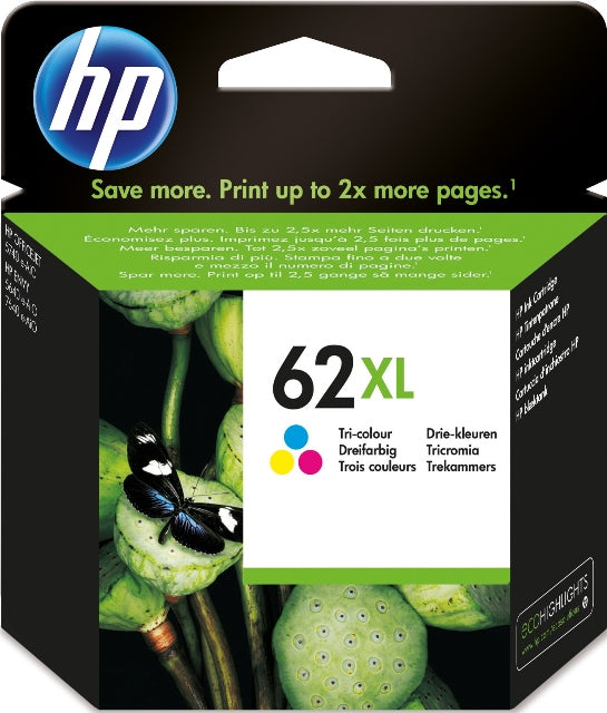 HP C2P07AE Cartus cerneala No. 62XL high yield tri-color original, 0.415k, 888793376805 888793376829