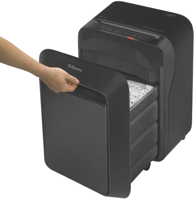 Fellowes 5050201 Powershred LX211 negru distrugator de documente in microparticule 15 coli, P-5, 50043859751537