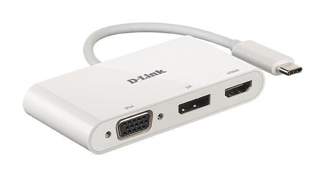 D-LINK DUB-V310 3 in 1 adaptor USB-C la VGA, HDMI, Display Port, 790069450457