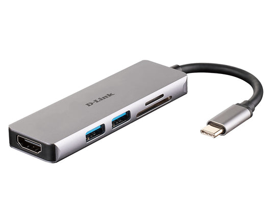 D-LINK DUB-M530 DUB-M530 5 in 1 HUB USB-C cu HDMI si card reader SD/microSD, 790069447822