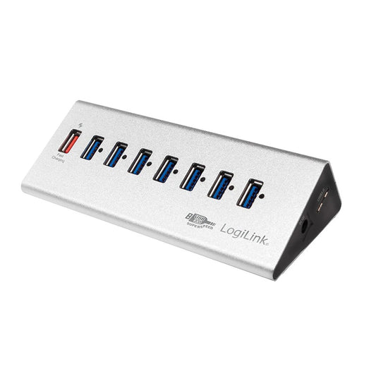 LogiLink UA0228 Hub USB 3.0 7 porturi USB-A (1x fast charging) 1x port USB Type Micro-B