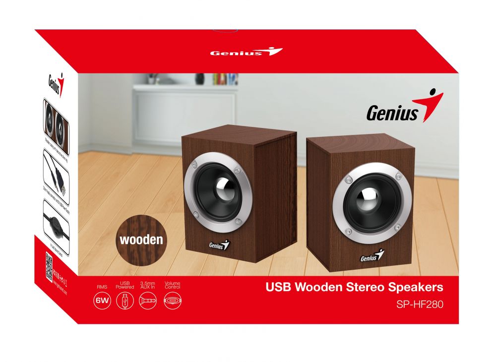 GENIUS 31730028400 SP-HF280 boxe PC 2.0 Stereo alimentare USB audio prin jack 3.5mm