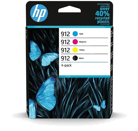 HP 6ZC74AE Set 4 cartuse No. 912 Original, Negru/Cyan/ Magenta/ Yellow, 195122352295