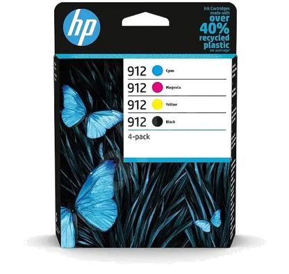 HP 6ZC74AE Set 4 cartuse No. 912 Original, Negru/Cyan/ Magenta/ Yellow, 195122352295