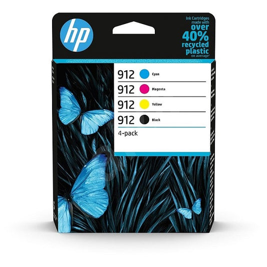 HP 6ZC74AE Set 4 cartuse No. 912 Original, Negru/Cyan/ Magenta/ Yellow, 195122352295