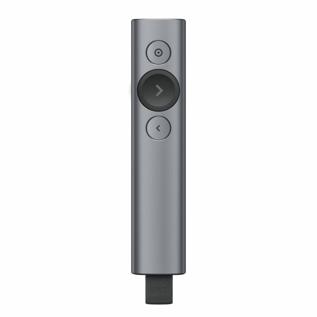 Logitech 910-004861 Spotlight Advanced Wireless Presenter, Bluetooth + Wireless, 30m, USB, Slate, 5099206070011