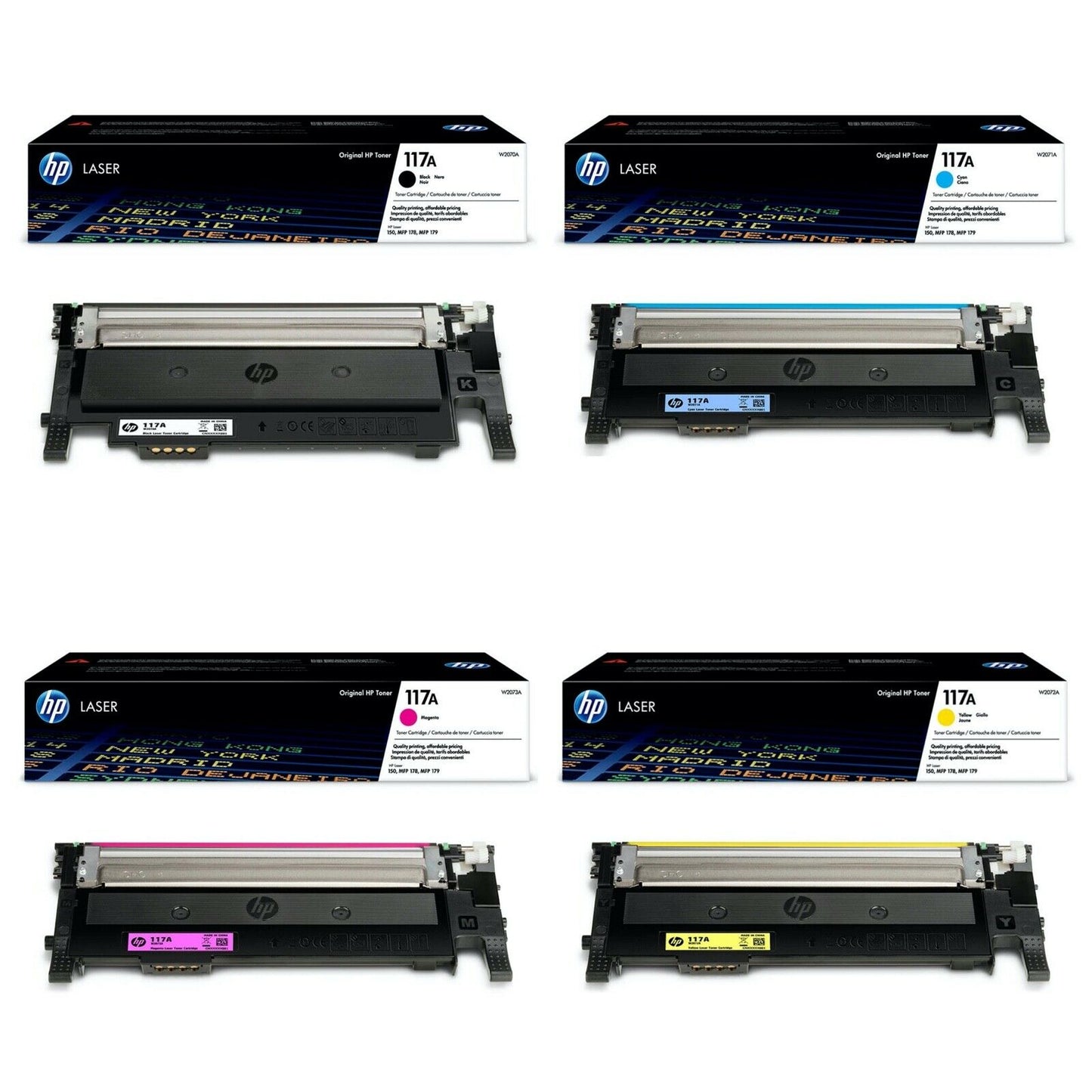 HP HP117ABKCMY Set 4 tonere 117A pentru mfp 178/179