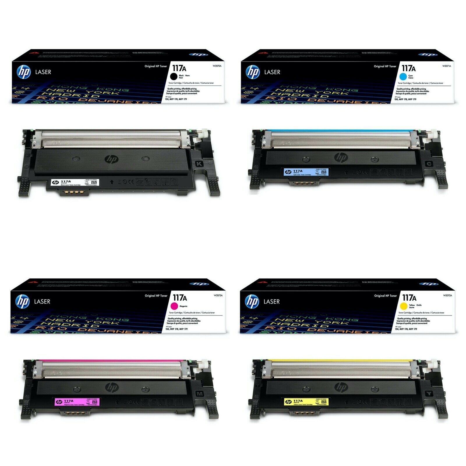 HP HP117ABKCMY Set 4 tonere 117A pentru mfp 178/179