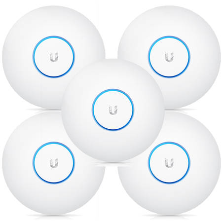 Ubiquiti Networks UAP-AC-PRO-5 UAP-AC-PRO-5 2.4GHz/5GHz 802.11ac No PoE adapters in Set 5 Pack, 810354024085