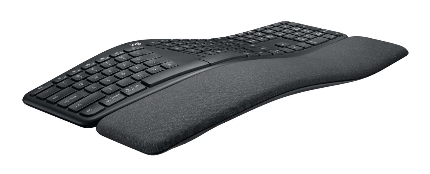 Logitech 920-010352 ERGO K860 Ergonomic Wireless Keyboard for Business, US International Layout, 5099206097131